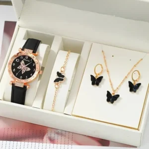 Coffret Femme Montre + Boucles d’oreilles, Bracelet, Collier