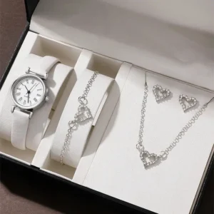 Coffret Montre + Boucles d'Oreilles Collier Bracelet